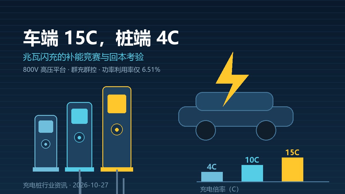 车已跑到15C，充电桩却还停留在4C：车企为何开始不计成本地卷超充桩